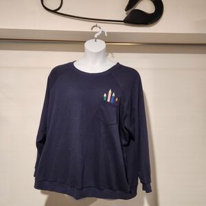 Modcloth Navy Blue Knit Top